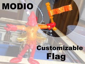 modio personalizável bandeira brinquedos de construção personalizador sistemas modiochallenge 3d print model - Mito3D