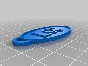 3 oval Anahtarlık rev özelleştirilmiş 3d print model - Mito3D