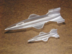 single-perimeter-Rakete Flugzeug nahtlose Spirale drucken Spielzeug & Spiele perimeter single einzelne Wand single-walled vase 3d print model - Mito3D
