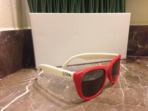simple gafas de sol las marcos 3d print model - Mito3D