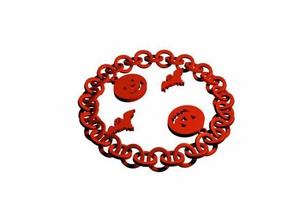 halloween charm bracelet bracelets jewelry 3d print model - Mito3D