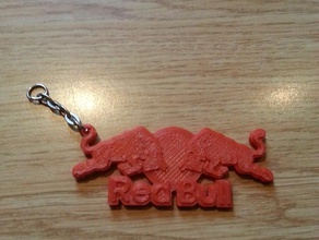redbull llavero llaveros bull clave rojo 3d print model - Mito3D