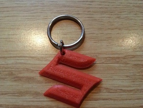 suzuki keychain keychains emblem key 3d print model - Mito3D