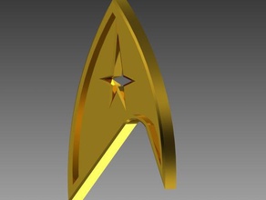 star trek distintivo La stampa 3d badge comunicazione film prop televisione 3d print model - Mito3D