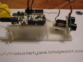 radar + android la robótica bluetooth el robot sensor de ultrasonidos zum bt 3d print model - Mito3D