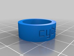cyber anillo los anillos personalizado 3d print model - Mito3D