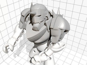 modio partes alphonse elric brinquedos de construção fullmetal alchemist capacete modiochallenge 3d print model - Mito3D