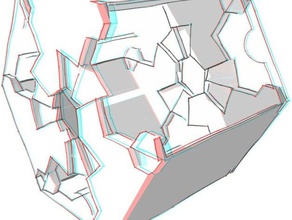 verrouillage de l'onglet boîte hexagonale d'autres 3d anaglyphe le conteneur expérience fastenerless partie reprap sketchup fente 3d print model - Mito3D