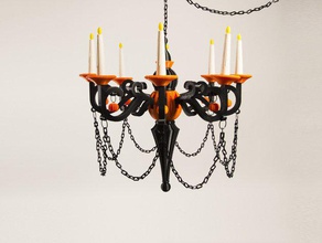 chandelier fear decor candelabra halloween light 3d print model - Mito3D