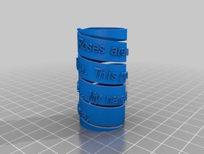 personalizado anillo poema art 3d print model - Mito3D