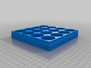 sixteen c-cell battery box mis-labeled d-cell my bad tool holders & boxes customized 3d print model - Mito3D