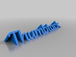 thumbtack angled wordmark 3d print model - Mito3D