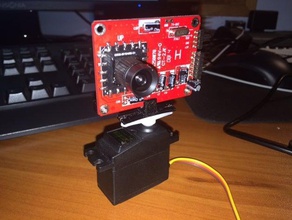 servo-mount radio shack Kamera board sku 2760248 - Elektronik arduino Kamera-Halterung mount servo 3d print model - Mito3D