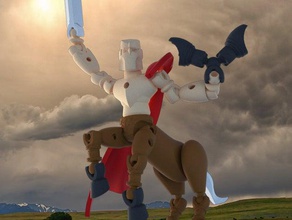 jeff dünyanın en güçlü centaur inşaat oyuncaklar modiochallenge 3d print model - Mito3D