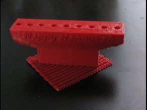 mini makerbottable menorah other 3d hannukah holiday holidays household 3d print model - Mito3D