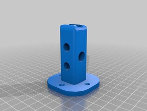 y axis corner fixation pad 3mm wood screws ziptie hole 3d printer parts 3d print model - Mito3D