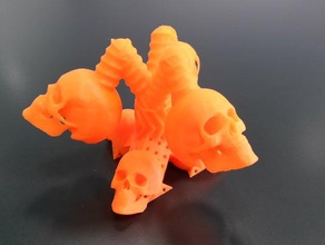 crâne de l'arbre sculptures art la créature fractal menger effrayant sculpture le 3d print model - Mito3D
