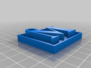 pendant letter m inside accessories 3d print model - Mito3D