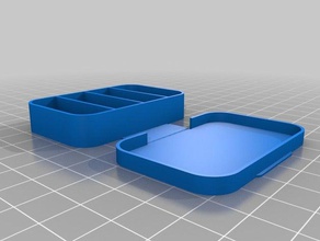case 4 compartment containers customized 3d print model - Mito3D