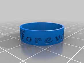 grizzle's ring &lt 3 rings customized 3d print model - Mito3D
