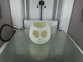 gufo di candela arredamento 3d print model - Mito3D