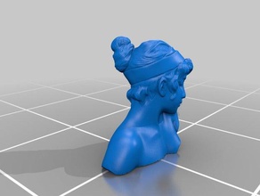 sappho getrimmt Skulpturen Kopf 3d print model - Mito3D
