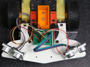 paraurti smart robot arduino auto il fai da te hc-sr04 openscad 3d print model - Mito3D