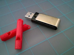Notfall-Pfeife Schlüsselanhänger Notfall keychain Sicherheit klein whistle 3d print model - Mito3D