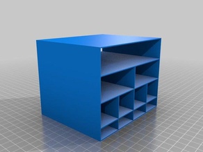 my customized customisable mini storage rack v16 containers 3d print model - Mito3D