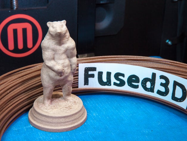 orso bruno (ursus arctos) sculture 3d animale bakutis fused3d jason jbakutis laywoo laywoo-d3 laywood3 museo di storia naturale 3D print model - Mito3D