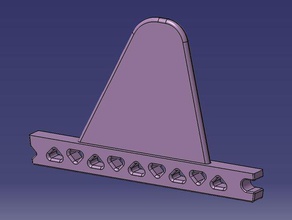futures posteriore della pinna base di 4mm 3d print model - Mito3D