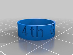 4th grade rings customized 3d print model - Mito3D