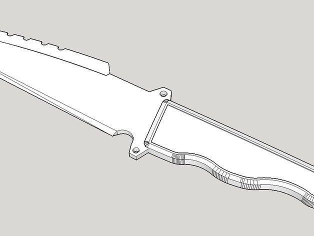 survival knife hand tools 3D print model - Mito3D