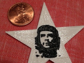 che guevara coins badges awesome blender cool fancy makerware rep 2 star stylish 3d print model - Mito3D