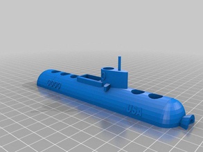 escritorio submarino sostenedor de la pluma oficina 3d print model - Mito3D