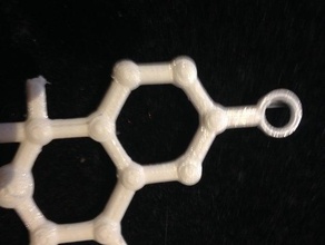 thc, molécule collier accessoires 3d 3dprint Impression L'impression pendentif thc 3d print model - Mito3D