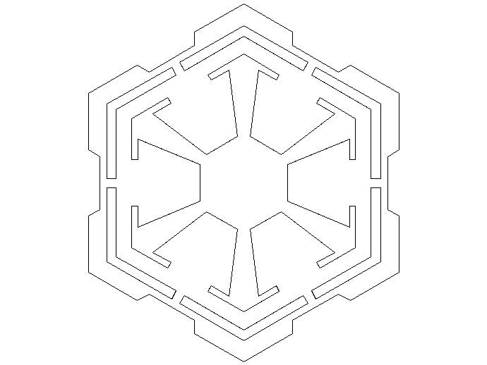 sith logo signs logos 3d emblem emblema geometry prusa 3D print model - Mito3D