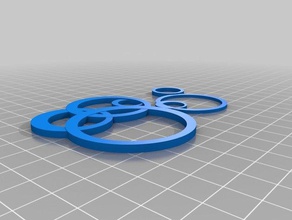 collana cerchi takı özelleştirilmiş 3d print model - Mito3D