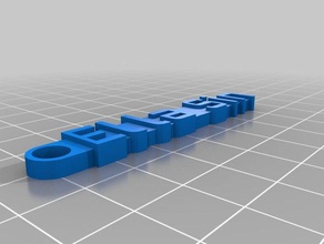 my customized message keychain - ella sin organization 3d print model - Mito3D