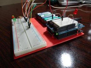 mounting breadboard 840 contact et 70 wires alim arduino uno electronics 3d print model - Mito3D
