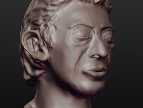 serge gainsbourg people 3d composer france french model music musician sculptris 3d print model - Mito3D