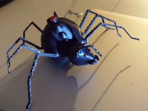 black widow spider 3d-drucken schwarze Witwe halloween quick-print beängstigend 3d print model - Mito3D