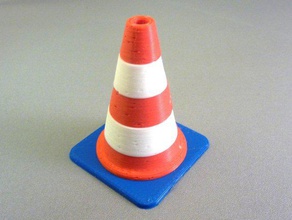 tri-colour traffic cone toys games 3 colour dualstrusion 3d print model - Mito3D
