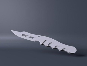 survival knife v2 hand tools army cammo download free 3d print model - Mito3D