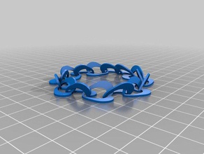 personnalisable cœur de la chaîne bijoux le bracelet customizer personnalisateur défi lien saint-valentin portable 3d print model - Mito3D