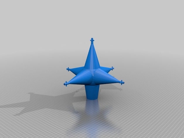 christmas star decoration tree openscad 3D print model - Mito3D