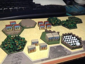 comando de cores antigos boardgame terreno jogos wargame 3d print model - Mito3D