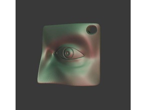 eye updated people anatomy brooch face keychain pendant 3d print model - Mito3D