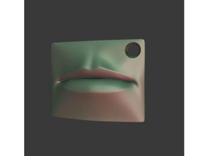 ağız güncellendi insanlar anatomi broş yüz Anahtarlık kolye 3d print model - Mito3D