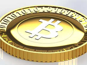 bitcoin props cryptocurrency de la moneda el icono 3d print model - Mito3D